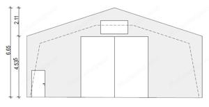 Lagerhalle Stahlkonstruktion 13m x 21m (Hersteller Schwarzmann) Bild 4