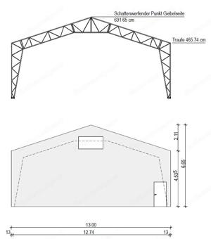 Lagerhalle Stahlkonstruktion 13m x 21m (Hersteller Schwarzmann) Bild 2