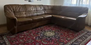 Ledercouch, Vintage, Echtleder Bild 6