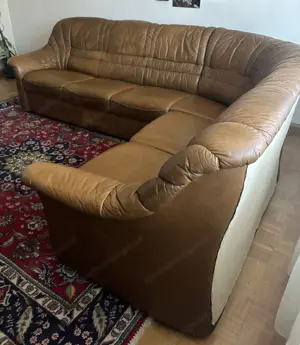 Ledercouch, Vintage, Echtleder Bild 9