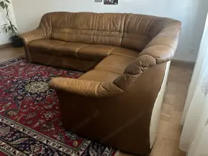 Ledercouch, Vintage, Echtleder Bild 8