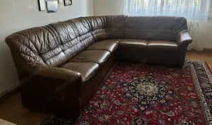 Ledercouch, Vintage, Echtleder Bild 7