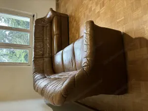 Ledercouch, Vintage, Echtleder Bild 4