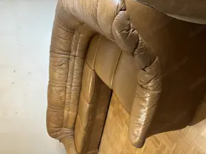 Ledercouch, Vintage, Echtleder Bild 3