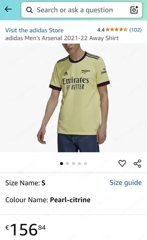 Arsenal Trikot Adidas 02 23 GM0218 Größe M Bild 2
