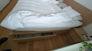 Ikea Malm Doppelbett mit 4 Laden und Lattenrost Bild 3