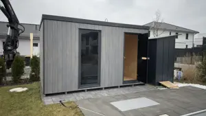 GardenAndPoolsCom Garten Sauna Hütte Outdoorsauna Saunahaus Horizint House 4 m inkl.Ofen Ruhe Raum  Bild 8