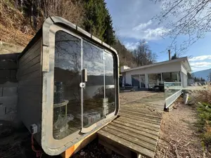 GartenSauna Outdoor Sauna FassSauna CUBIK 2 x 2 m Fertig Montiert E-Ofen 9 kW SPA Wellness Bild 2