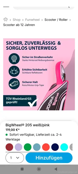HUDORA Scooter big wheel  Bild 3