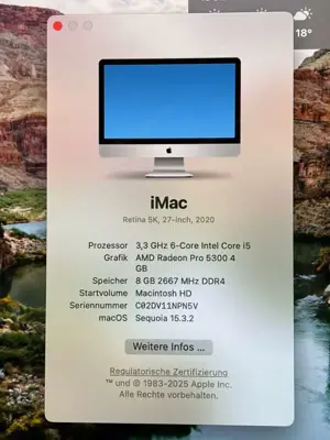 Neuwertiger 27" iMac 5K Retina (late 2020) inkl. Magic Keyboard + Magic Mouse 2 Bild 5
