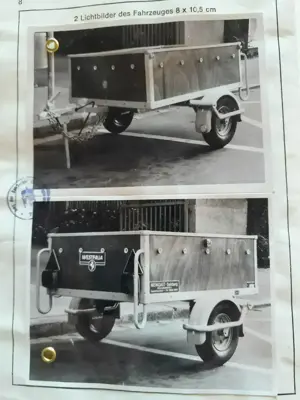 Westfalia 121, Anhänger, Oldtimer, Holzanhänger Bild 2