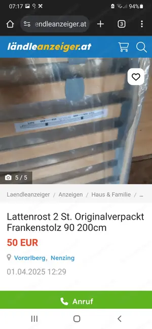 2 Lattenroste Orginalverpackt Comfort Plus 90  200 Bild 2