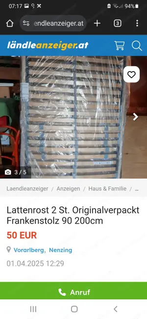 2 Lattenroste Orginalverpackt Comfort Plus 90  200 Bild 4
