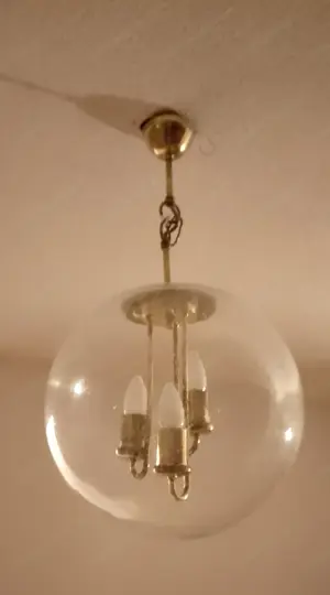 Hängeleuchte  aus Glas 70erJahre  Bild 2
