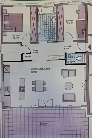 Vermiete helle 3-Zimmer-Wohnung in Schwarzach  Bild 6