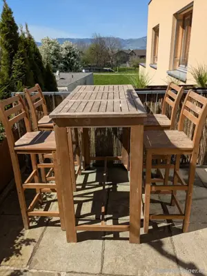 Bar Hochtisch Barhocker Outdoor Garten Terrasse