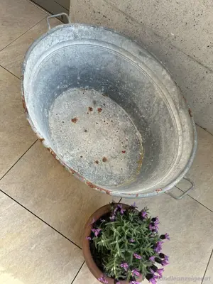 Alte XXL - Zinkwanne DICHT Bild 3