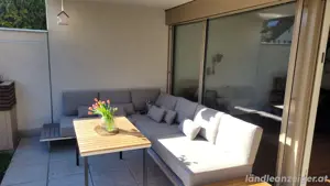 Sommerlounge mit Edelstahlrahmen   Neuwertig Bild 2