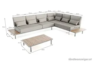 Sommerlounge mit Edelstahlrahmen   Neuwertig Bild 3