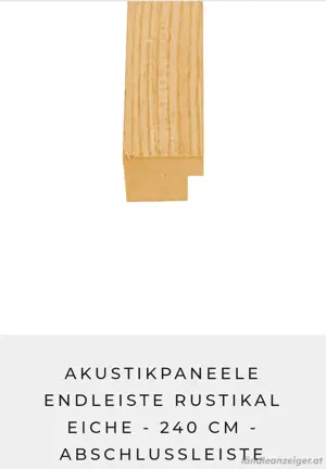 Endleiste   Abschlussleiste Akustikpaneel rustikal Eiche 240 cm, 3 Stk. Bild 3