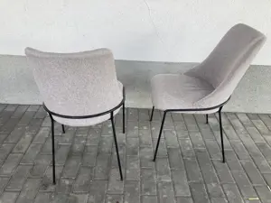 2 Stühle für Esstisch Stahlgestell schwarz Bild 2