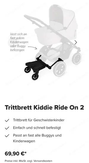 ABC Design Buggyboard Trittbrett mit Sitz Bild 2
