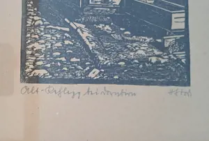 1930 Alt Kehlegg bei Dornbirn Holzschnitt H.Stoß  Bild  Bild 2