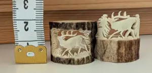 Hirschhorn Schmuck Ring für Tuch Krawatte