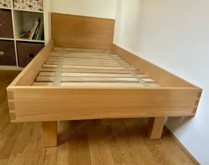 Einzelbett Vollholz Buche 90 200