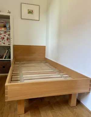 Einzelbett Vollholz Buche 90 200 Bild 4