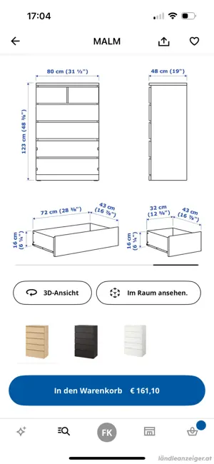 Kommode Ikea Malm Bild 2
