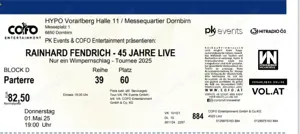 2x Reinhard Fendrich Konzertkarten 