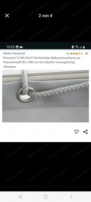 Verkaufe neuen Balkon Sichtschutz 