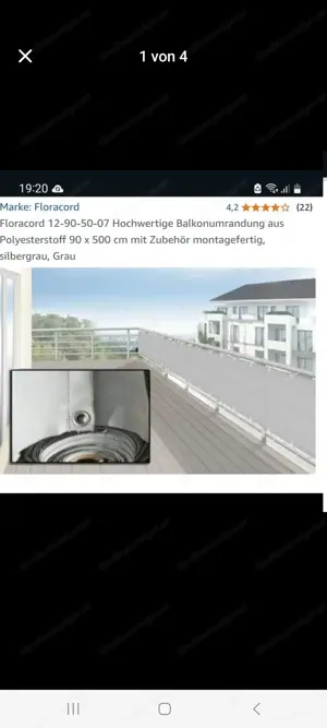Verkaufe neuen Balkon Sichtschutz  Bild 2