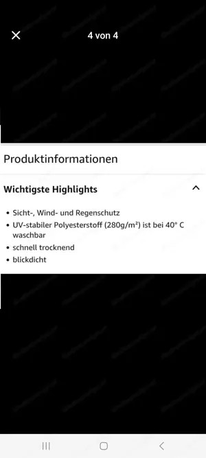 Verkaufe neuen Balkon Sichtschutz  Bild 4