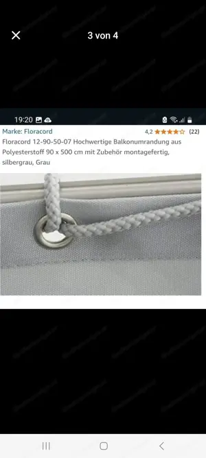 Verkaufe neuen Balkon Sichtschutz  Bild 3