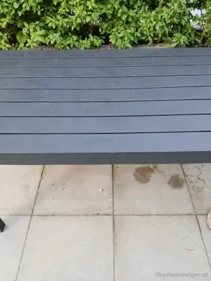 Gartentisch anthrazit,  aus Kunststoff  Bild 2