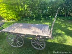 Verkaufe zwei alte Leiterwagen, Holz Bild 2