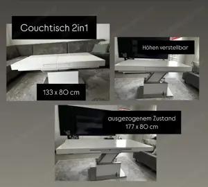2in1 Couchtisch