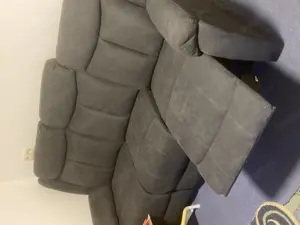 Sofa   Couch mit ausklappbaren Fussteil