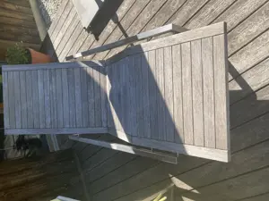 Teak Edelstahlliege Bild 2