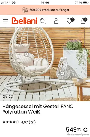 Garten - hochwertiger Hängesessel Bild 3
