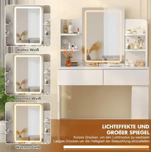 Schminktisch mit Spiegel & LED-Beleuchtung Bild 3