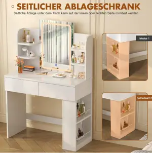 Schminktisch mit Spiegel & LED-Beleuchtung Bild 4