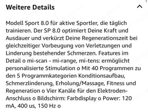 Compex SP 8.0 Muskelstimulationsgerät, Schwarz Bild 4