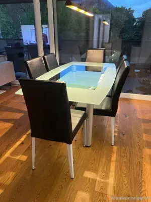 Glastisch mit Stühle Bild 4