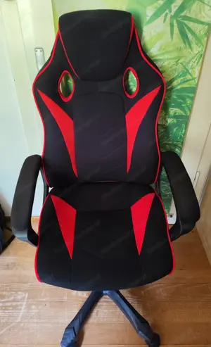 Gaming Stuhl rot schwarz  Bild 2