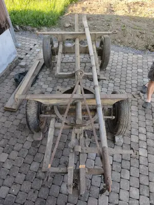 Langholz Wagen Anhänger Bild 2