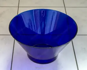 Glasschale, Obstschale, Glasschüssel, Salatschüssel, Schale, Schüssel, blau Bild 1