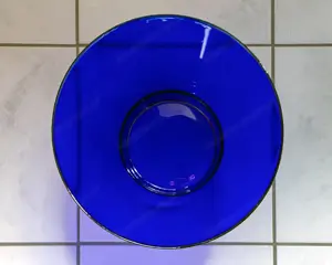 Glasschale, Obstschale, Glasschüssel, Salatschüssel, Schale, Schüssel, blau Bild 3